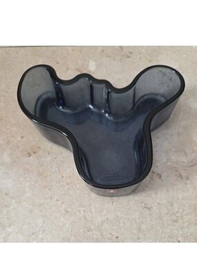 iittala Alvar Aalto Bowl Blue/ Grey Discontinued aprox 5"W× 1.5"H